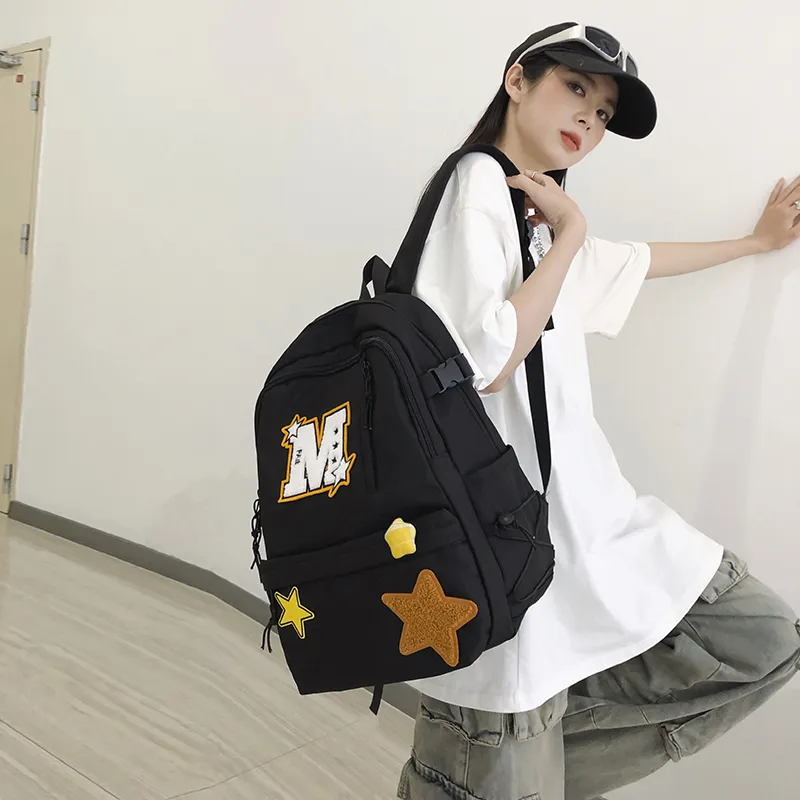 Yalu Nylon Backpack Unisex Multicolor-13