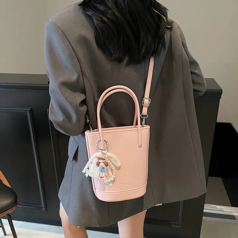 Yalu PU Shoulder Bag, Crossbody Bag, Handbag Women's Ecru/Pink/Black/Green-5