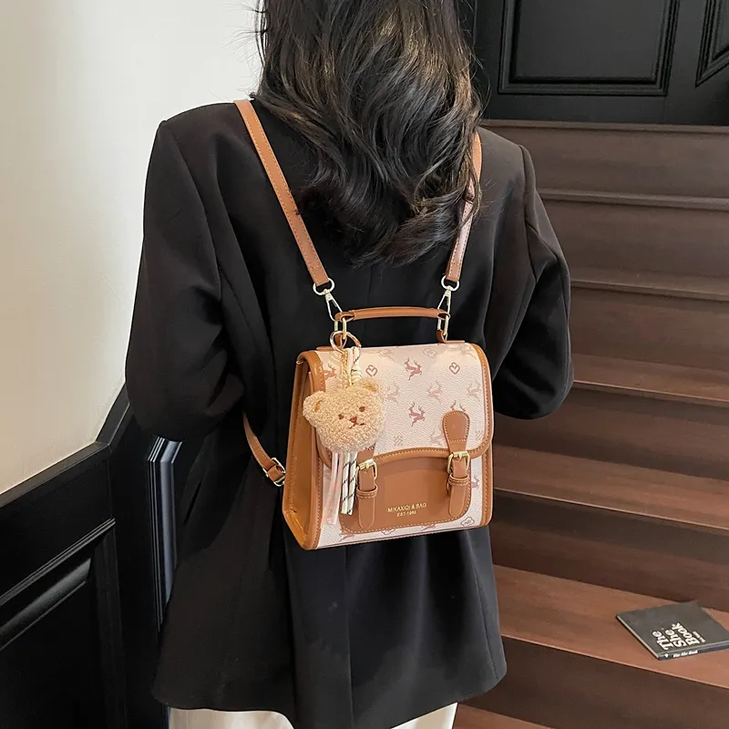 Yalu PU One Shoulder Crossbody Backpack Women's Multicolor-9