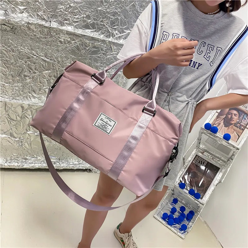 Yalu Nylon Travel Bag Unisex Black/Green/Blue/Purple/Pink/Light Gray-19