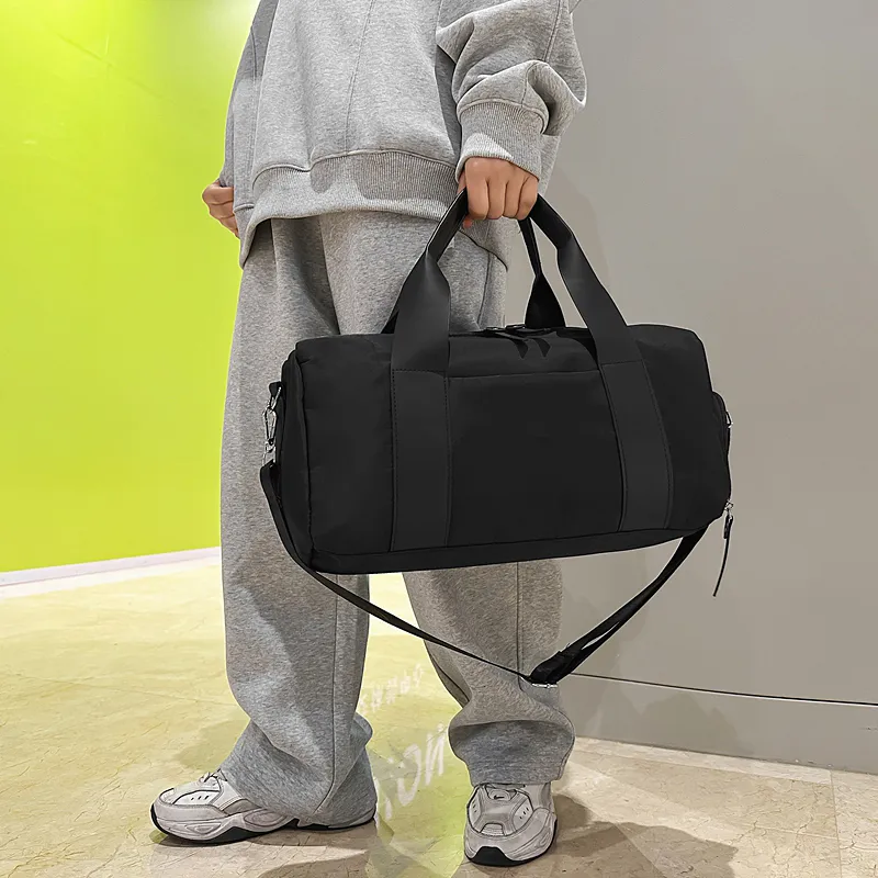 Yalu Nylon Fitness Sports Bag, One Shoulder Bag, Travel Bag Unisex Black/Gray/Pink/Black & Pink/Gray & Pink-4