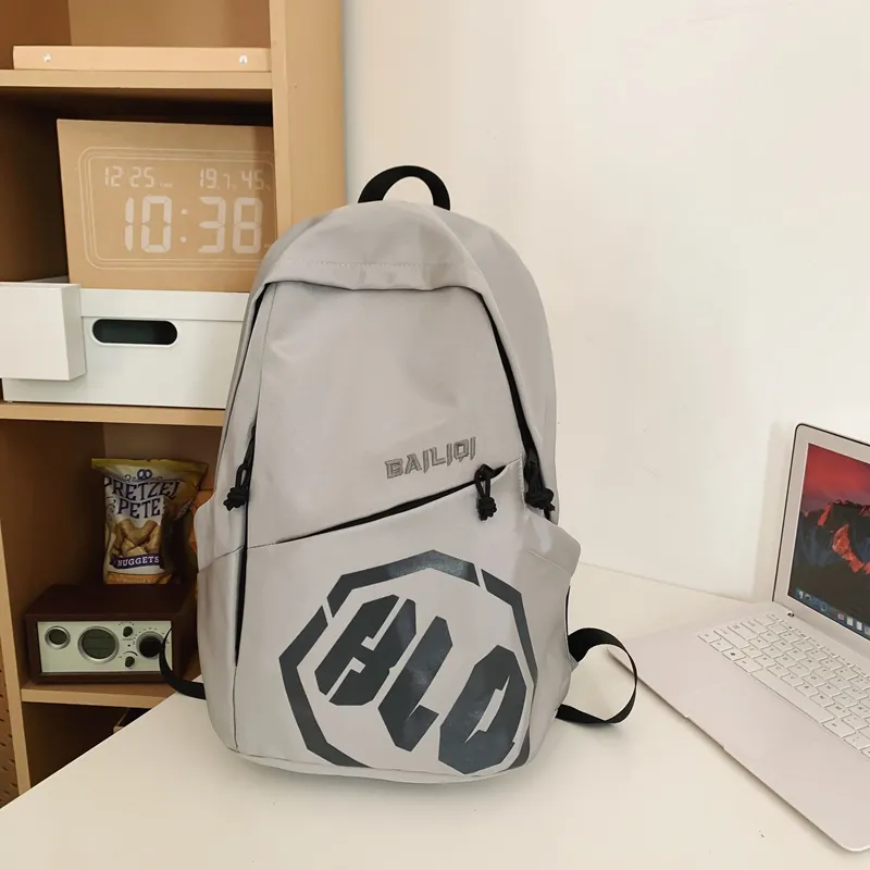 Yalu Nylon Backpack Unisex Gray/Black/Khaki/Green/Blue-2