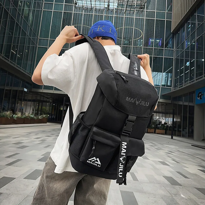 Yalu Nylon Backpack Unisex Multicolor-2
