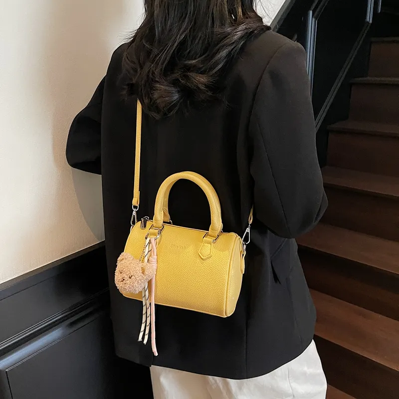 Yalu PU Cylinder Bag Crossbody One Shoulder Handbag Women's Multicolor-13