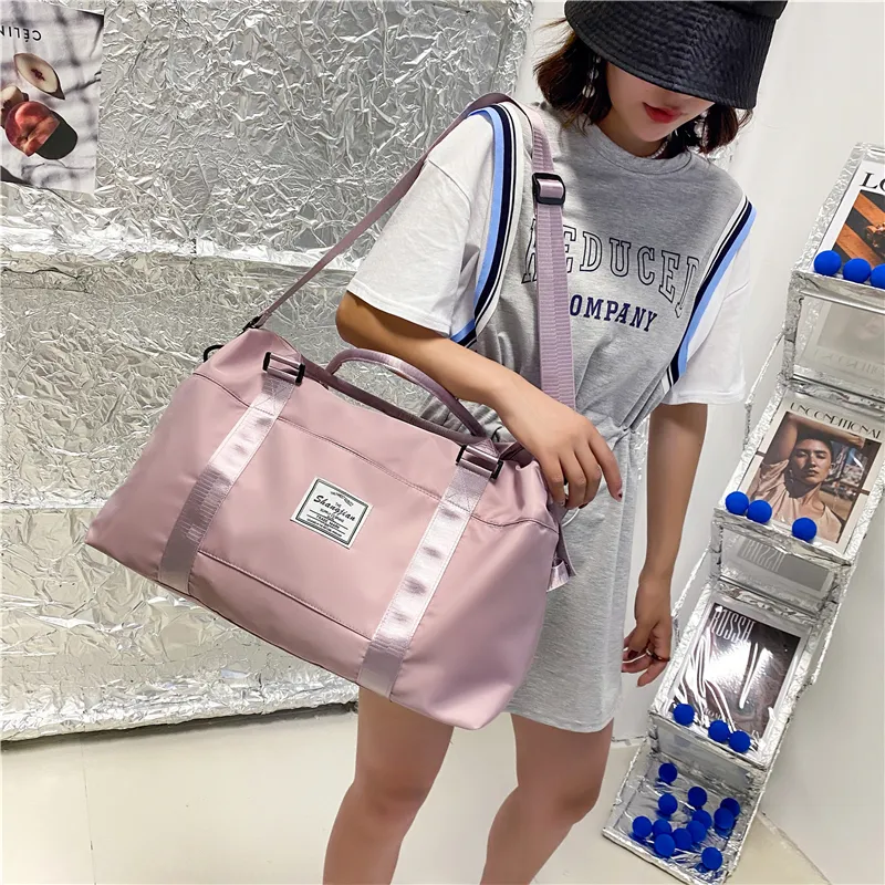 Yalu Nylon Travel Bag Unisex Black/Green/Blue/Purple/Pink/Light Gray-22