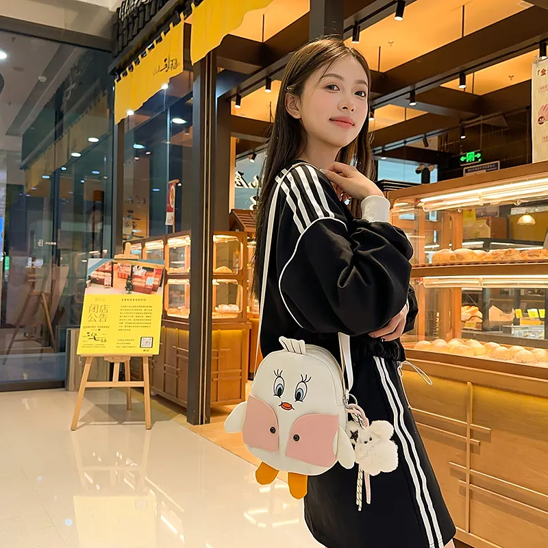Yalu Nylon Shoulder Bag Unisex Black/White/Yellow-9