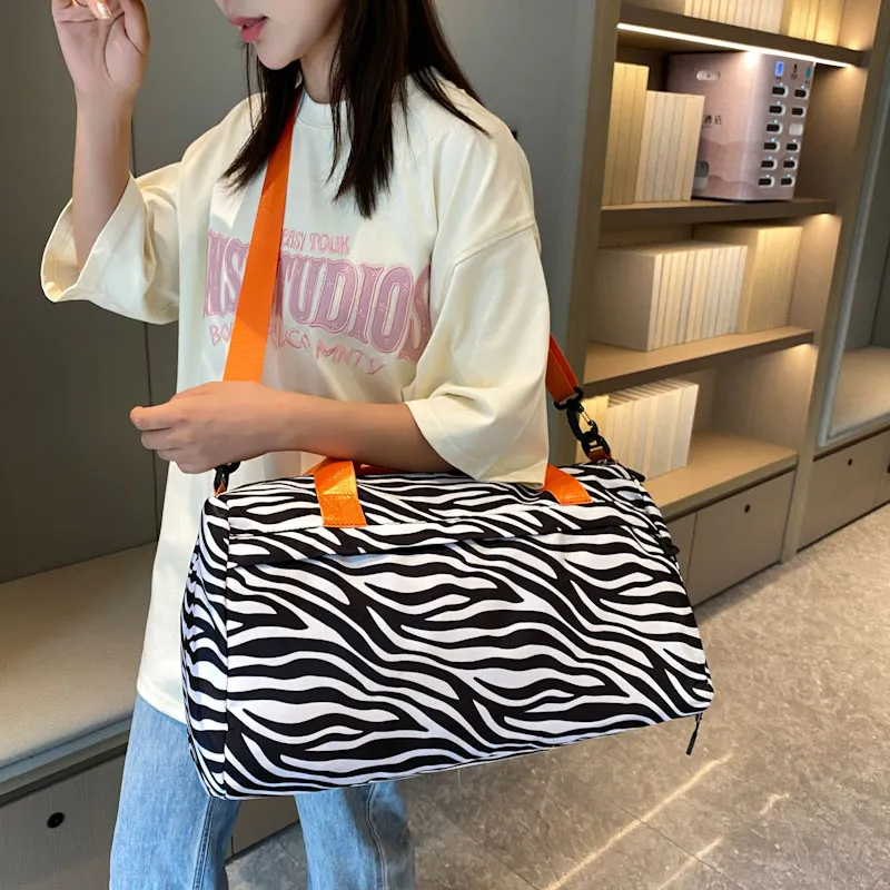 Yalu Nylon Travel Bag Unisex Black/White/Pink/Orange/Khaki-3