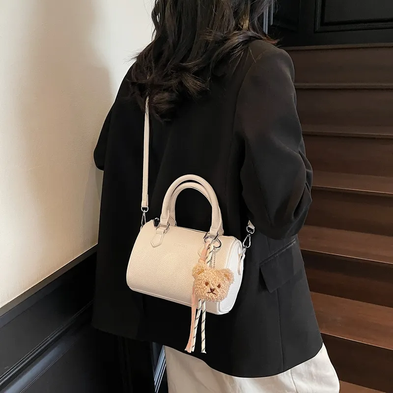 Yalu PU Cylinder Bag Crossbody One Shoulder Handbag Women's Multicolor-10