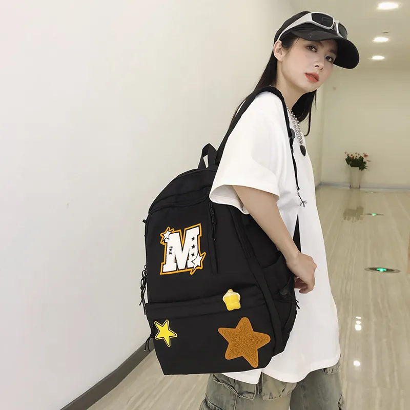 Yalu Nylon Backpack Unisex Multicolor-14