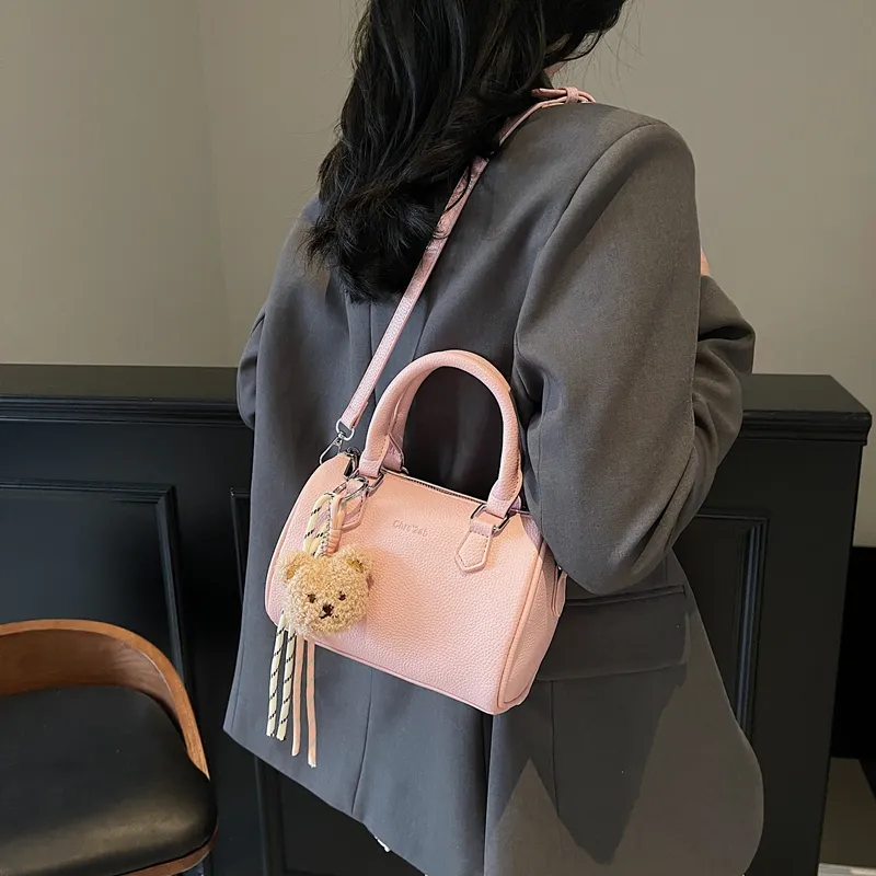 Yalu PU Cylinder Bag Crossbody One Shoulder Handbag Women's Multicolor-18