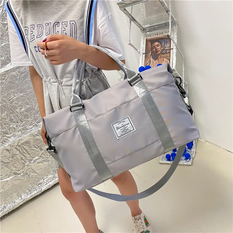 Yalu Nylon Travel Bag Unisex Black/Green/Blue/Purple/Pink/Light Gray-7