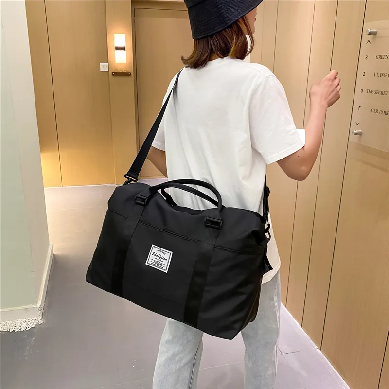 Yalu Nylon Travel Bag Unisex Black/Green/Blue/Purple/Pink/Light Gray-16