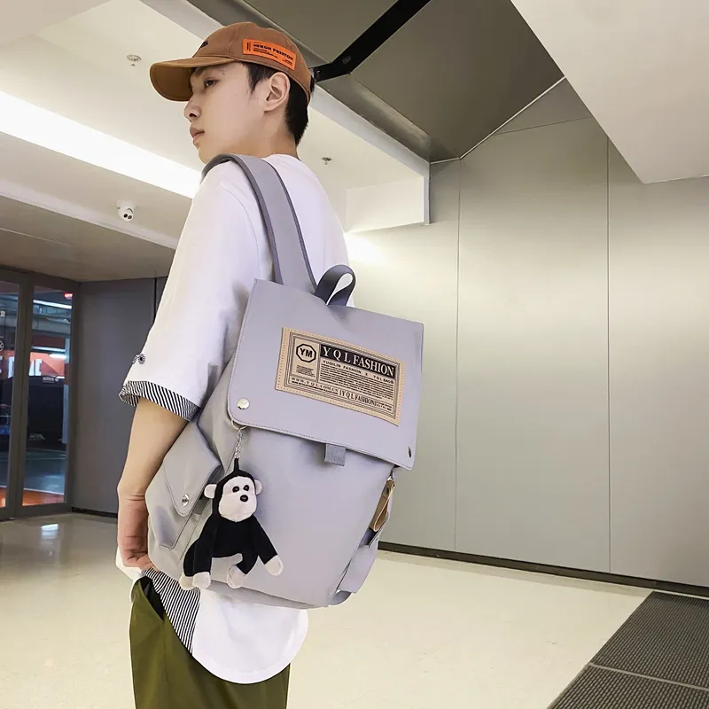Yalu Nylon Backpack Unisex Multicolor-17