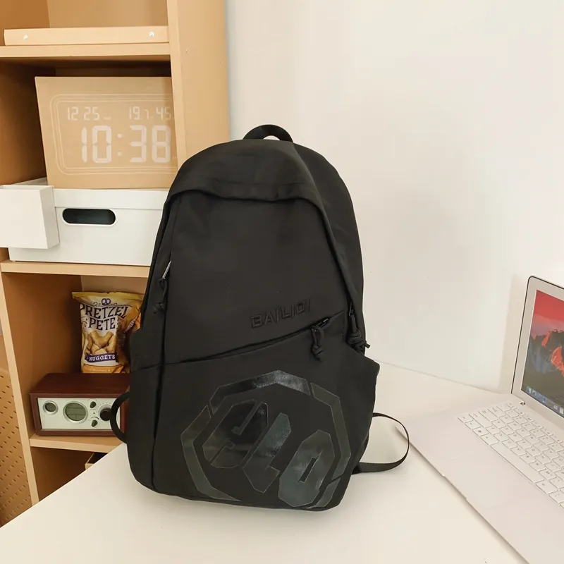 Yalu Nylon Backpack Unisex Gray/Black/Khaki/Green/Blue-4
