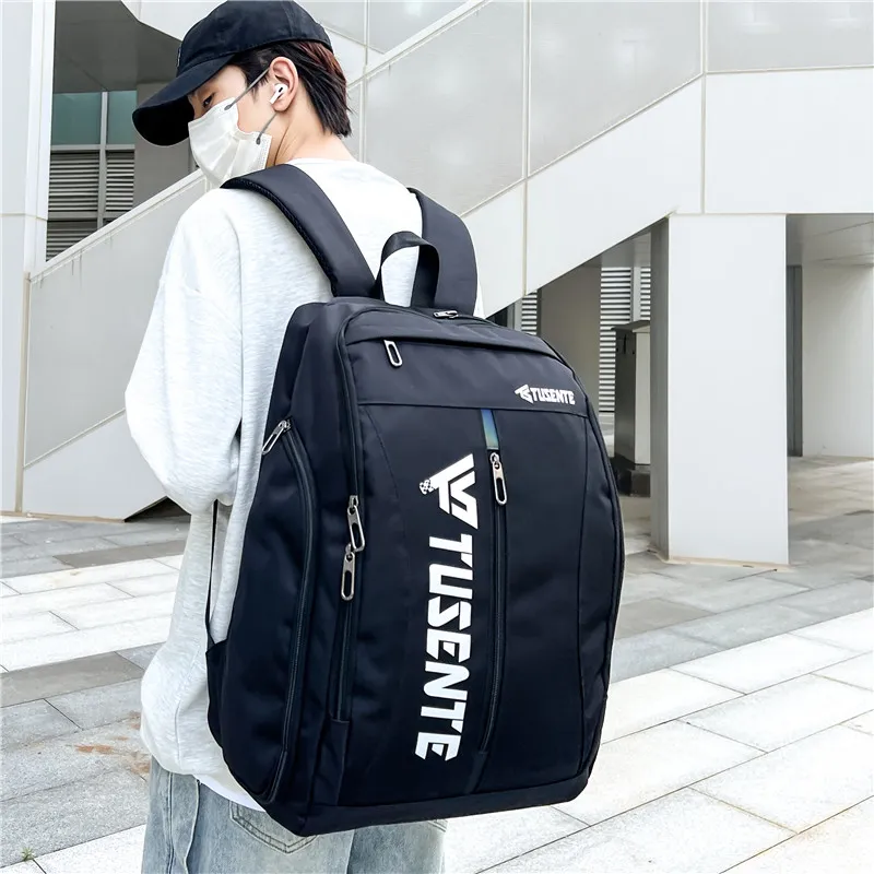 Yalu Nylon Backpack Regular Unisex Light Gray/Dark Gray/Black/Red-12