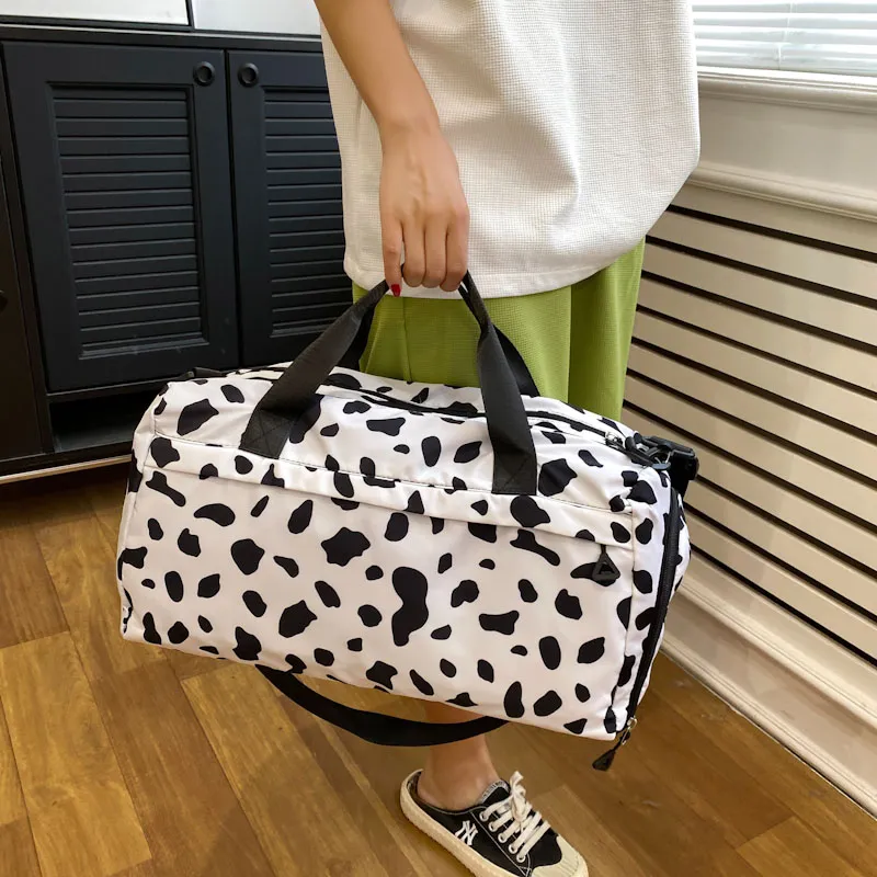 Yalu Nylon Travel Bag Unisex Black/White/Pink/Orange/Khaki-19