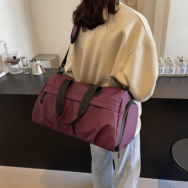 Yalu Nylon Travel Bag Unisex Black/White/Gray/Green/Purple-28
