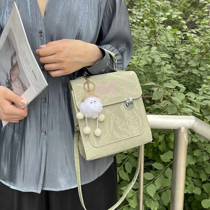 Yalu PU Backpack Women's Pink/Silver/Green/White/Black-13