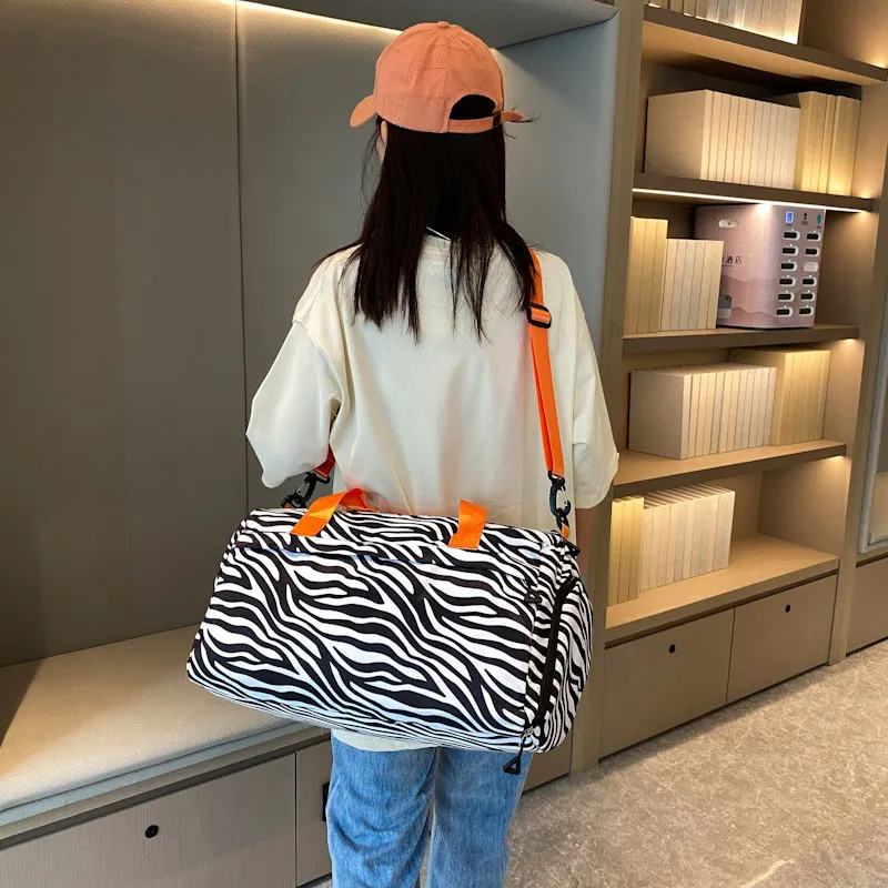 Yalu Nylon Travel Bag Unisex Black/White/Pink/Orange/Khaki-4