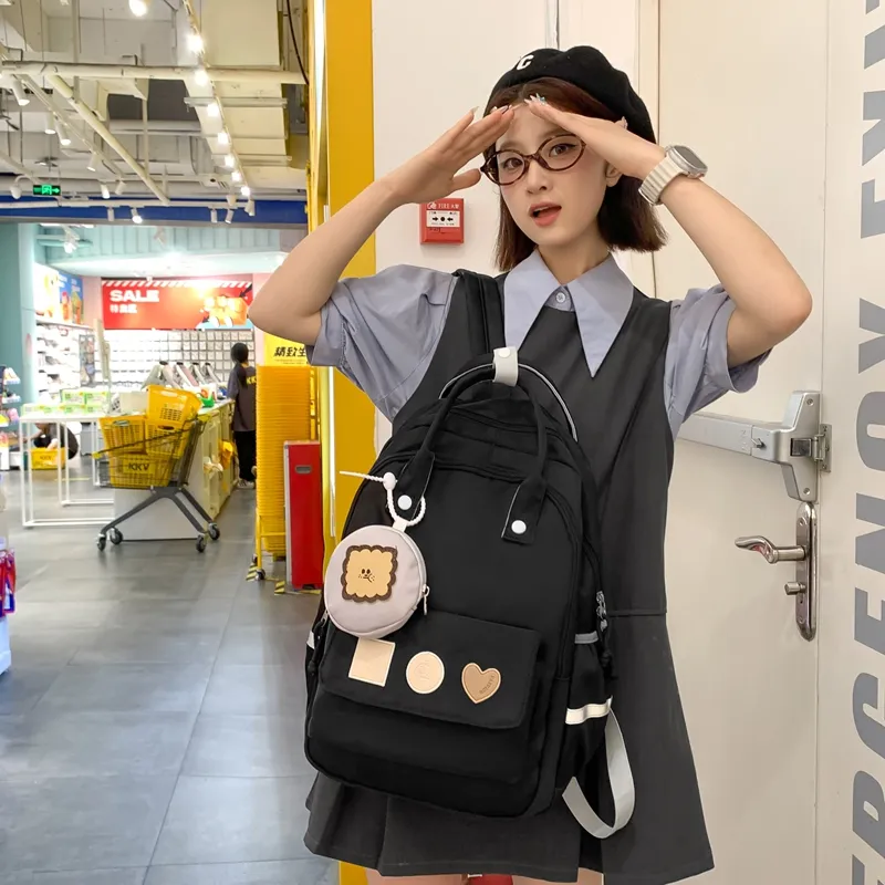 Yalu Nylon Backpack Unisex Multicolor-4