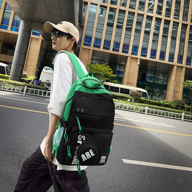 Yalu Nylon Backpack Regular Unisex Multicolor-11