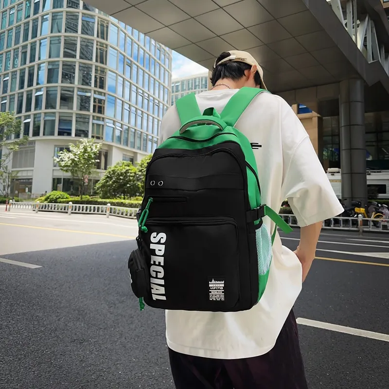 Yalu Nylon Backpack Regular Unisex Multicolor-12