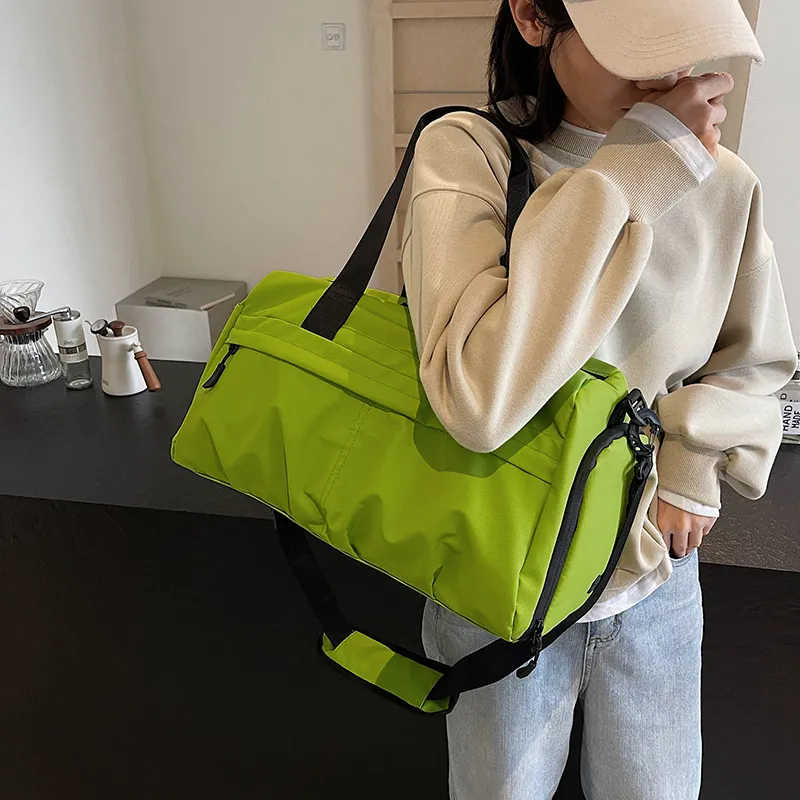 Yalu Nylon Travel Bag Unisex Black/White/Gray/Green/Purple-22