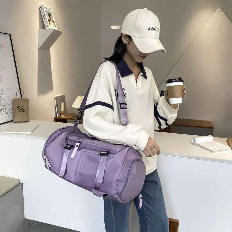 Yalu Nylon Travel Bag Unisex Black/Blue/Green/Purple/Pink-22