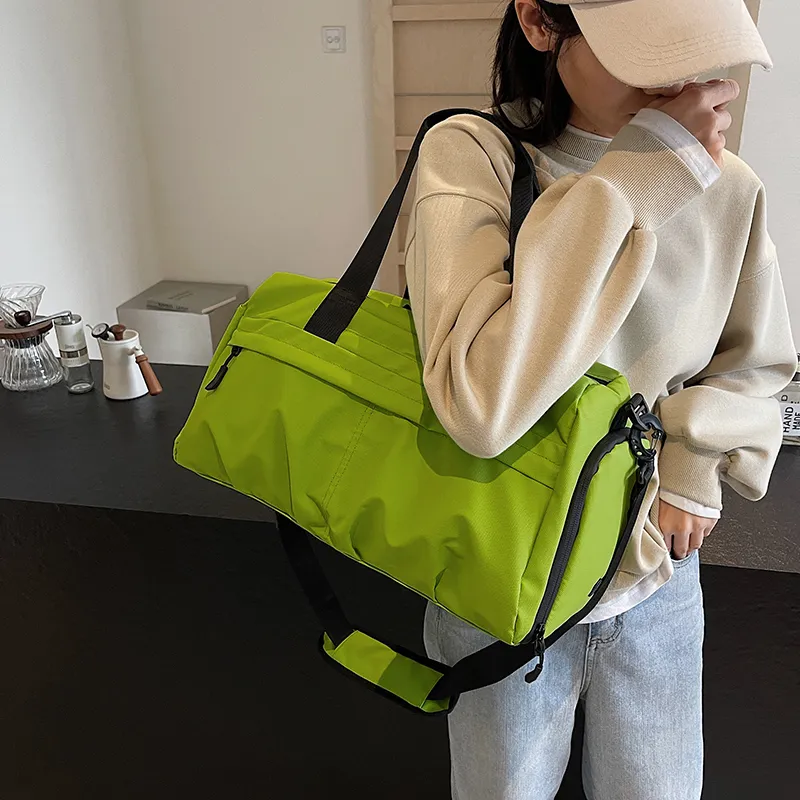 Yalu Nylon Travel Bag Unisex Black/White/Gray/Green/Purple-21