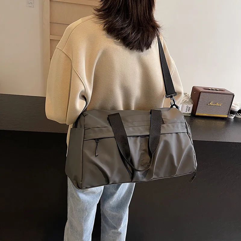 Yalu Nylon Travel Bag Unisex Black/White/Gray/Green/Purple-16