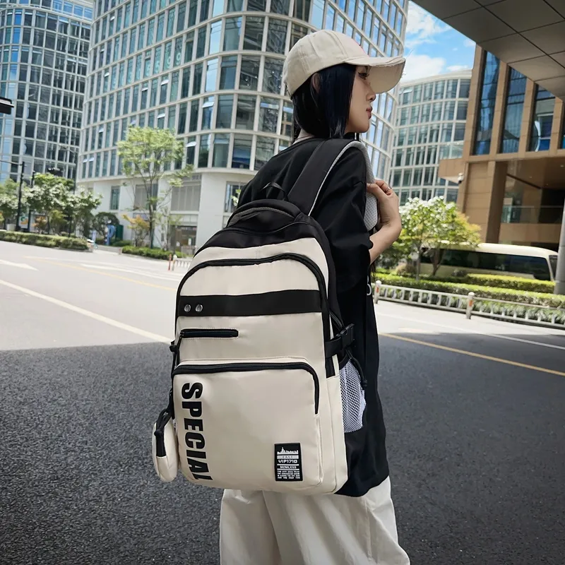 Yalu Nylon Backpack Regular Unisex Multicolor-16