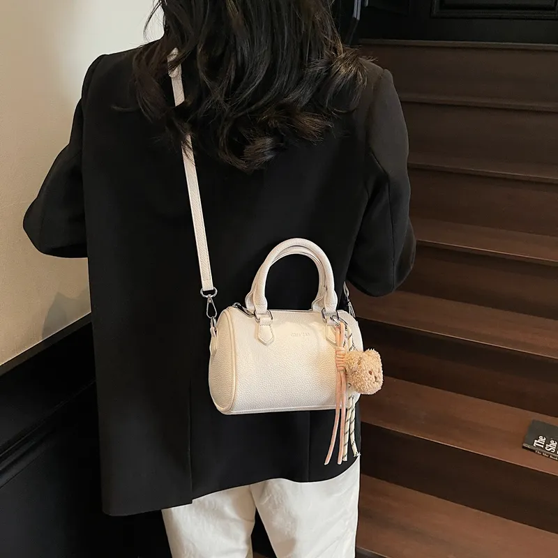 Yalu PU Cylinder Bag Crossbody One Shoulder Handbag Women's Multicolor-9