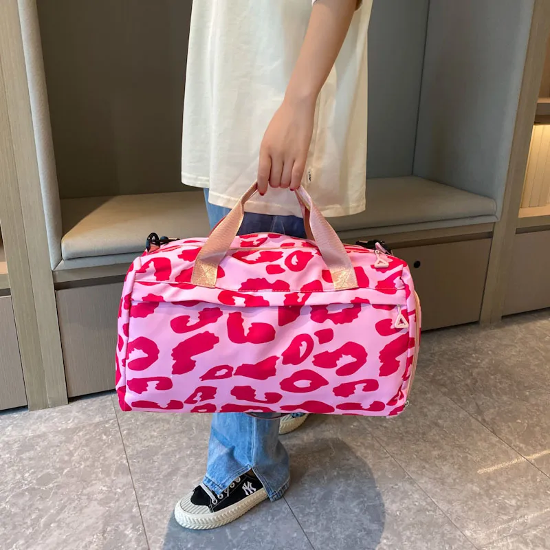 Yalu Nylon Travel Bag Unisex Black/White/Pink/Orange/Khaki-16