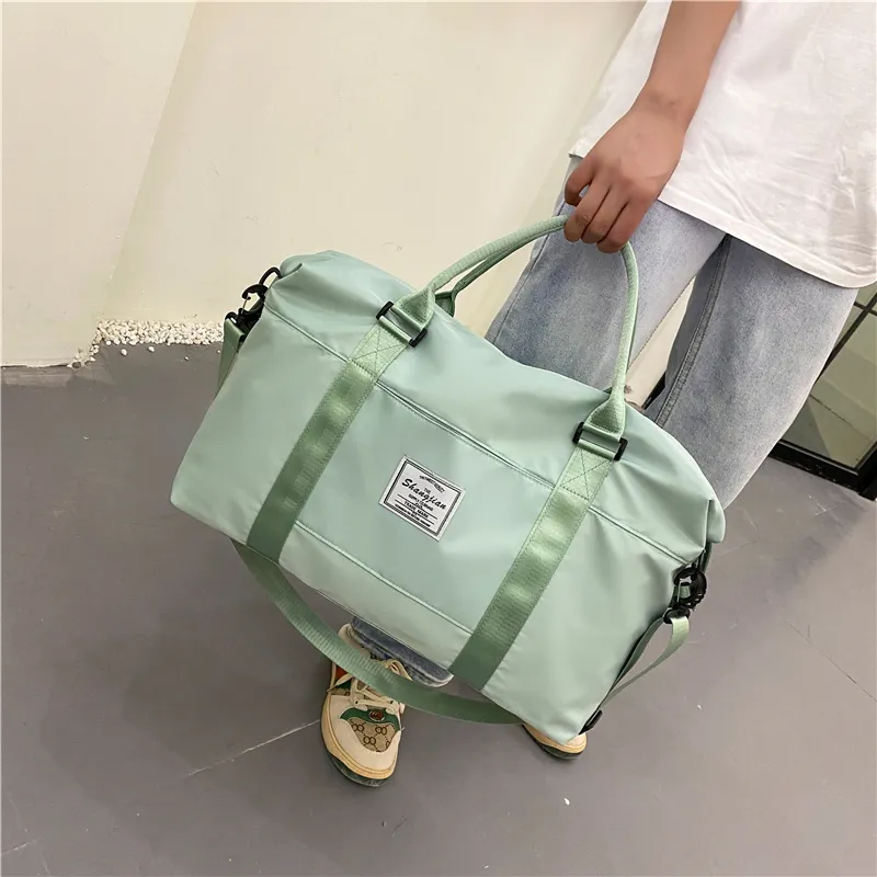 Yalu Nylon Travel Bag Unisex Black/Green/Blue/Purple/Pink/Light Gray-26