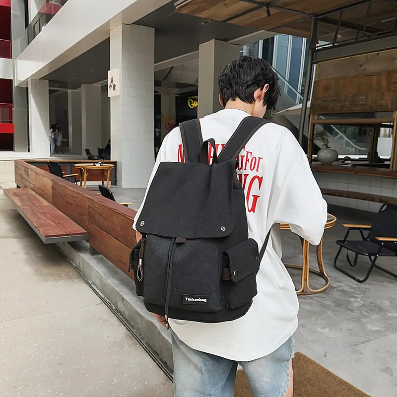 Yalu Nylon Backpack Unisex Multicolor-5