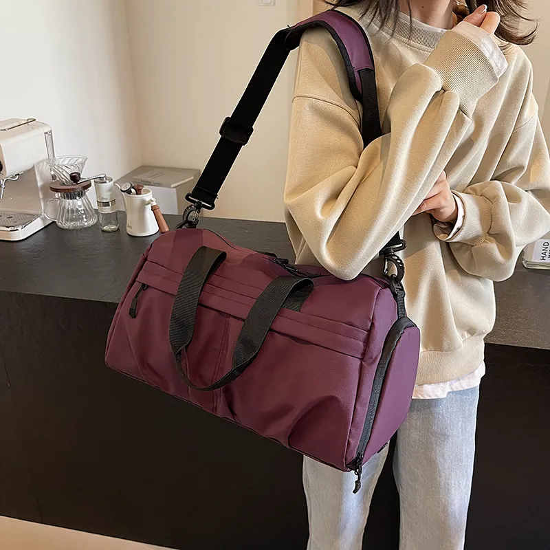 Yalu Nylon Travel Bag Unisex Black/White/Gray/Green/Purple-26