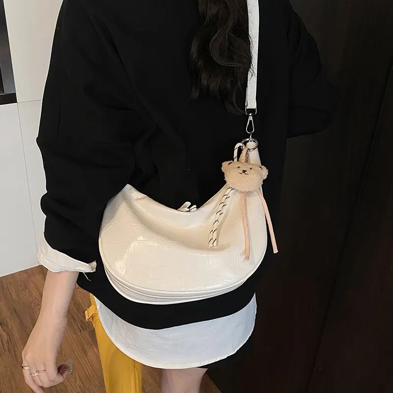 Yalu PU Crossbody Bag, Shoulder Bag Women's Ecru/Black/Yellow-5
