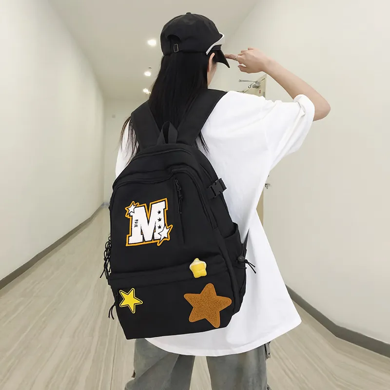 Yalu Nylon Backpack Unisex Multicolor-15
