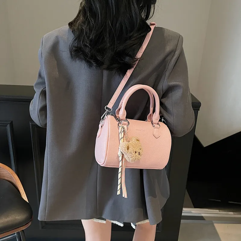 Yalu PU Cylinder Bag Crossbody One Shoulder Handbag Women's Multicolor-17
