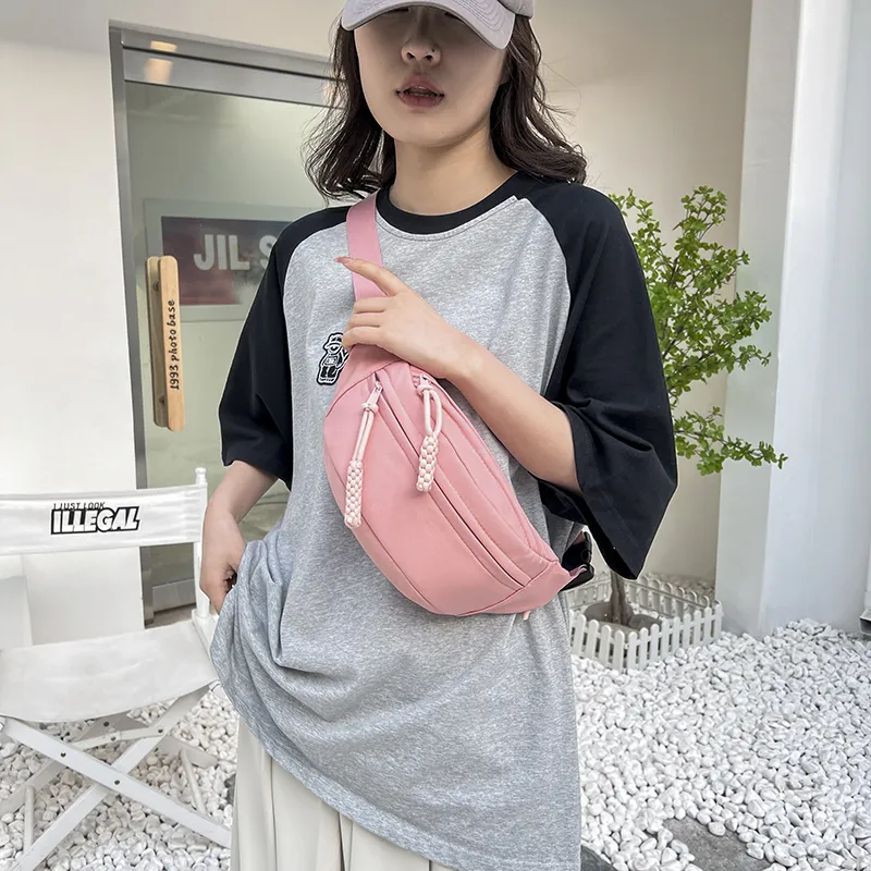 Yalu Nylon Sling Bag, Crossbody Bag, Fanny Pack Unisex Red/Black/White/Orange/Pink-20