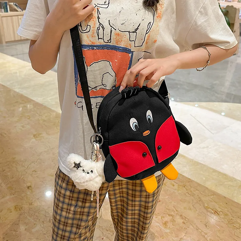 Yalu Nylon Shoulder Bag Unisex Black/White/Yellow-6