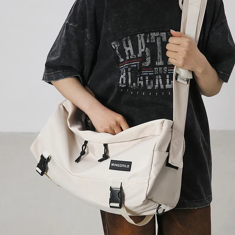 Yalu Nylon Shoulder Bag Regular Unisex Multicolor-3
