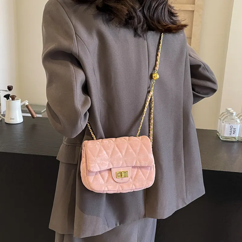 Yalu PU Crossbody Bag, Shoulder Bag Women's Ecru/Black/Blue/Pink-2