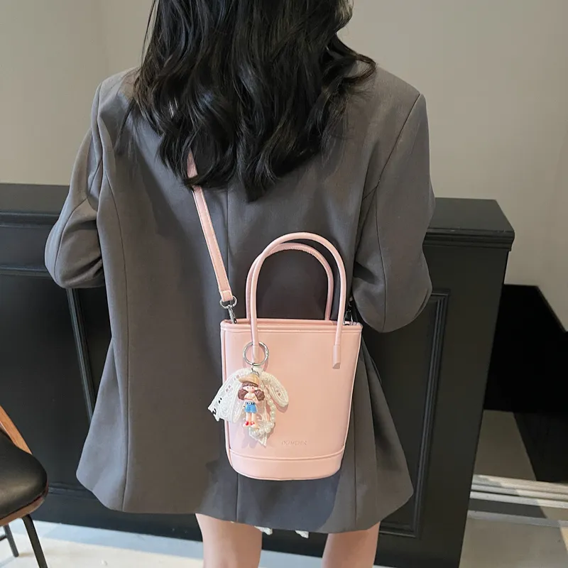 Yalu PU Shoulder Bag, Crossbody Bag, Handbag Women's Ecru/Pink/Black/Green-3