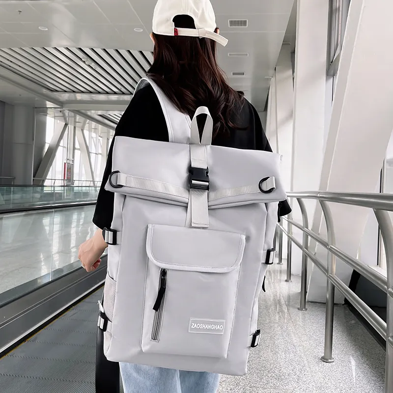 Yalu Nylon Backpack Regular Unisex Black/Gray-10