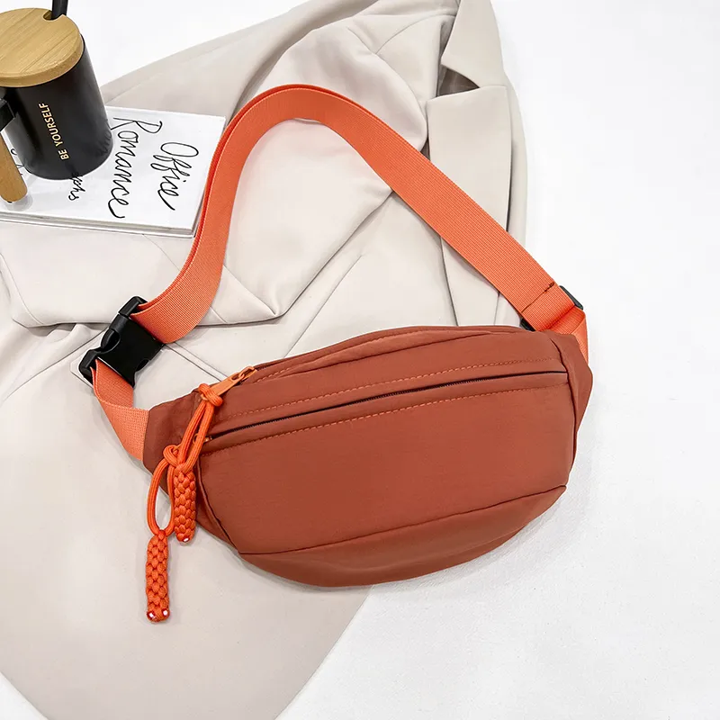 Yalu Nylon Sling Bag, Crossbody Bag, Fanny Pack Unisex Red/Black/White/Orange/Pink-16