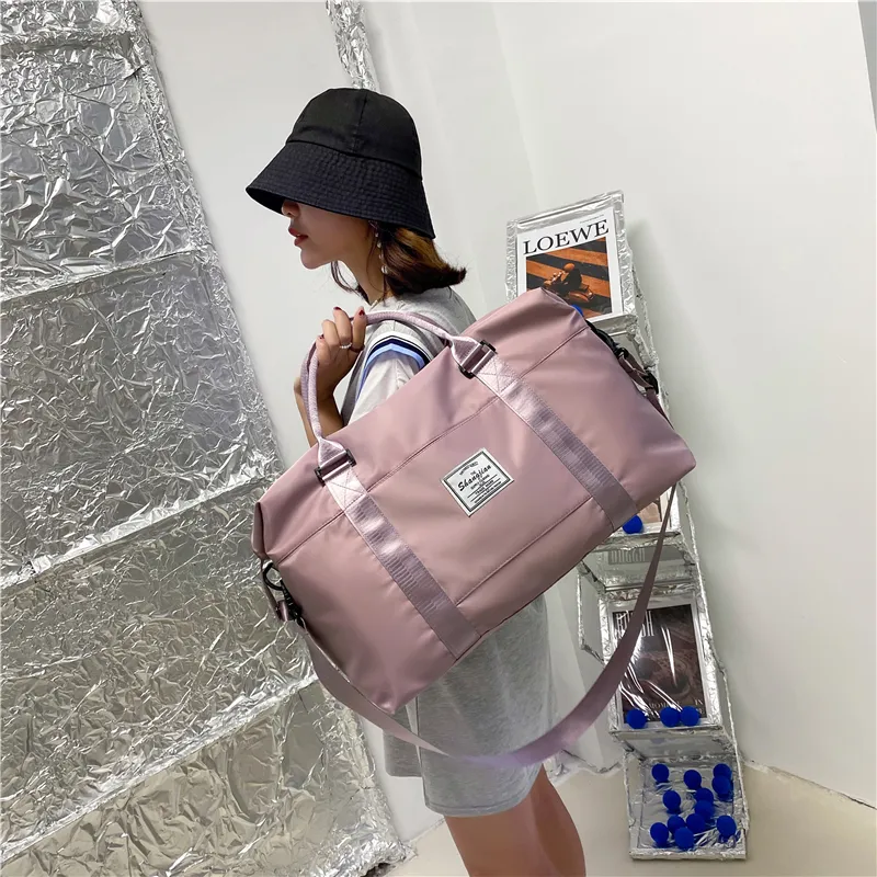 Yalu Nylon Travel Bag Unisex Black/Green/Blue/Purple/Pink/Light Gray-20