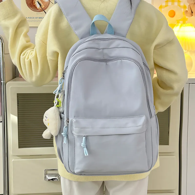 Yalu Nylon Backpack Unisex Black/White/Yellow/Green/Light Blue-22