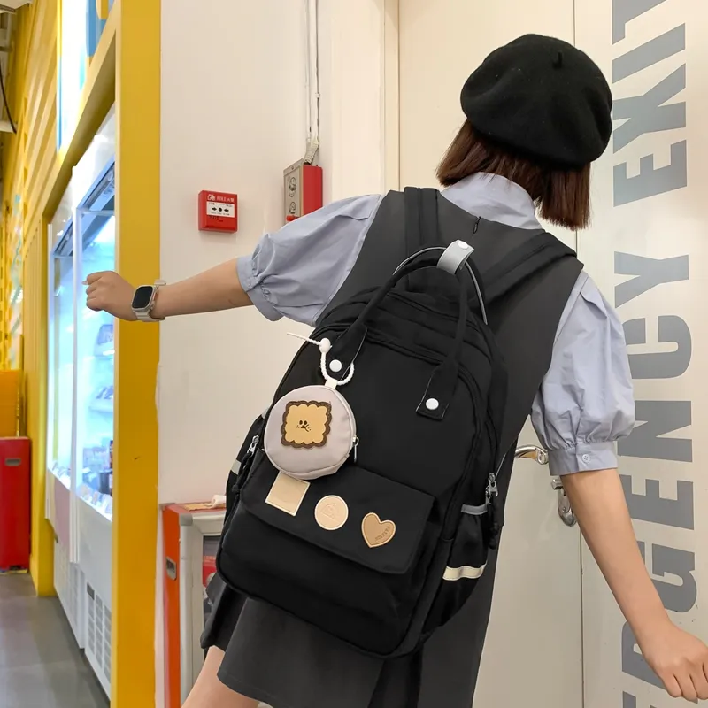 Yalu Nylon Backpack Unisex Multicolor-3