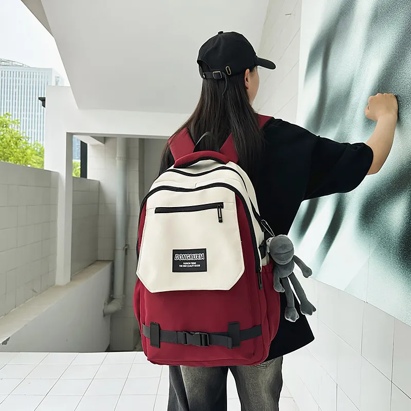 Yalu Nylon Backpack Regular Unisex Multicolor-13